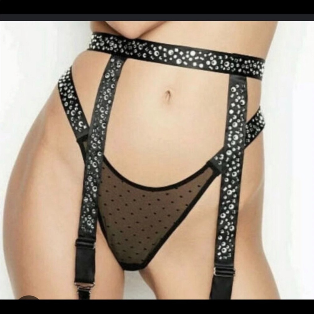Victorias secret shine strap garter belt